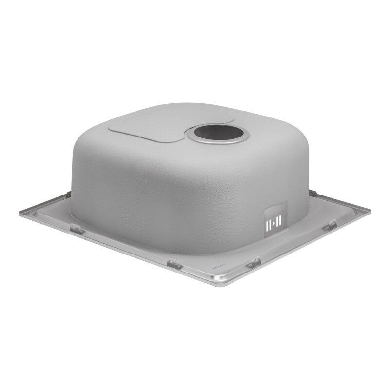Мийка на кухню із нержавіючої сталі прямокутна Q-TAP 500мм x 470мм матова 0,8мм із сифоном QT5047SAT08