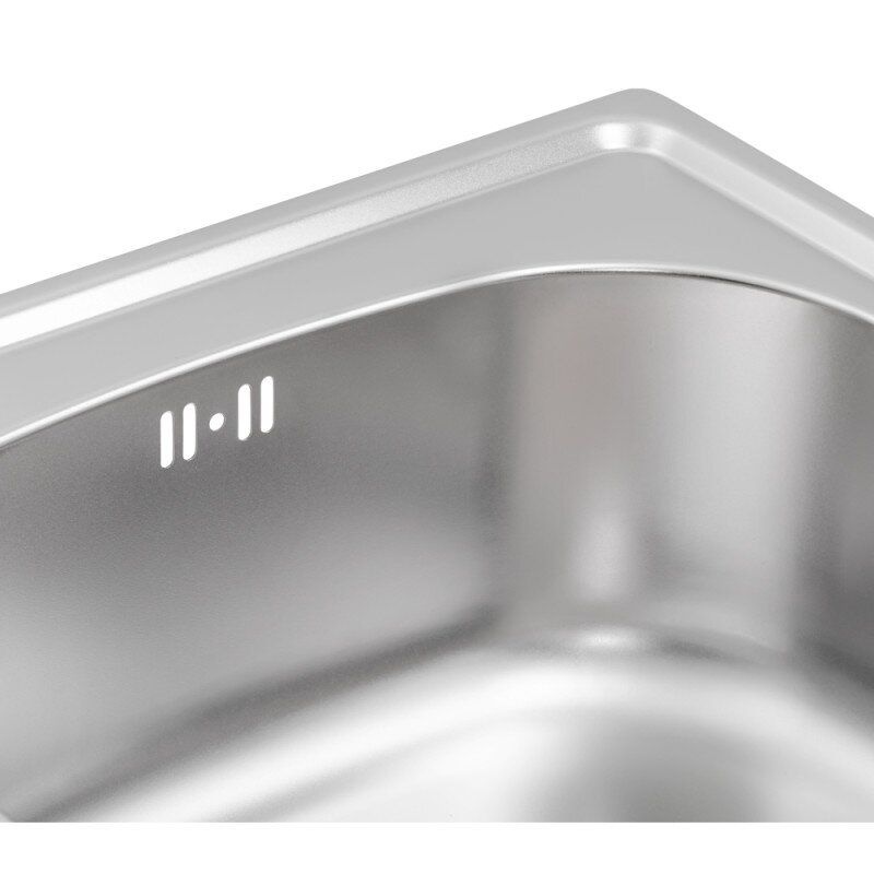Мийка на кухню із нержавіючої сталі прямокутна Q-TAP 500мм x 470мм матова 0,8мм із сифоном QT5047SAT08