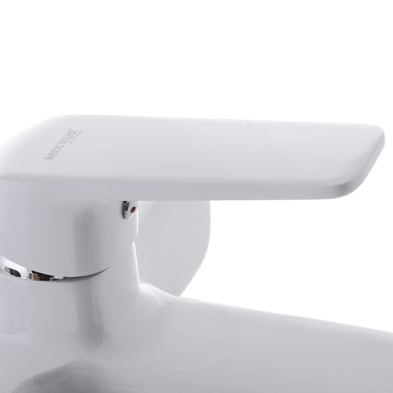 Змішувач для ванної одноважільний із коротким виливом MIXXUS Oregon 009 Euro білий силумін MI5794