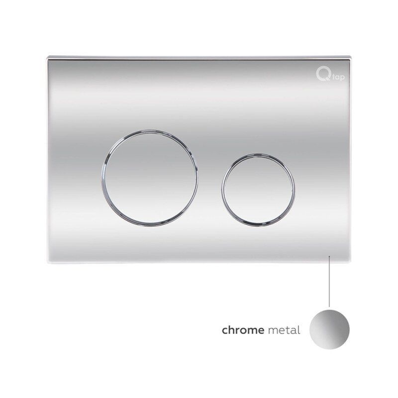 Кнопка слива для инсталляции Q-TAP Nest пластиковая двойная глянцевая хром QT0111M11112CRM