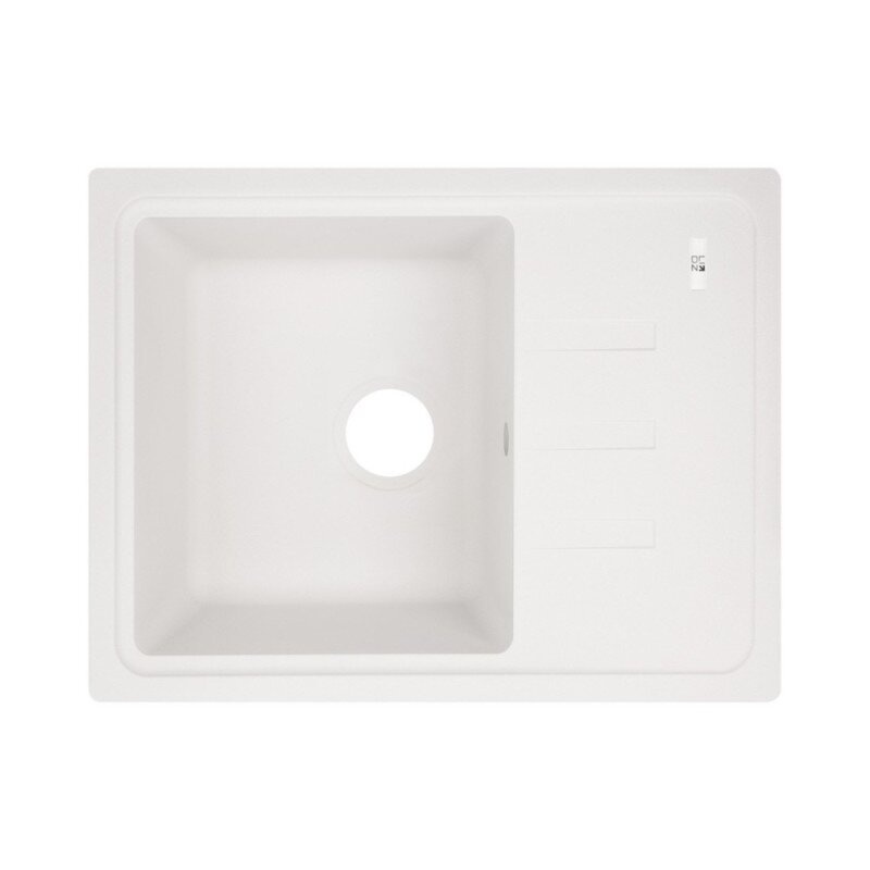 Раковина на кухню керамическая прямоугольная LIDZ WHI-01 435мм x 620мм белый без сифона LIDZWHI01620435200