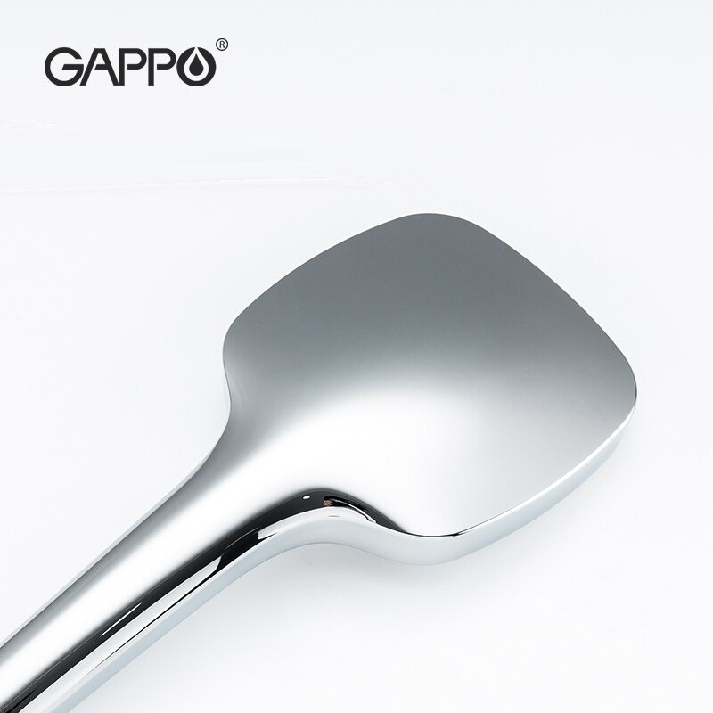 Душевая лейка GAPPO G001 с кнопкой 115x115мм пластиковая белая/хром