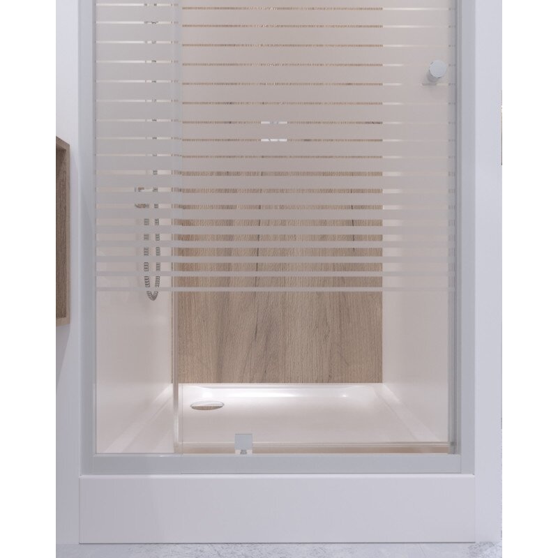 Дверь для душевой ниши Q-TAP Pisces / Unisquare стеклянная распашная с поддоном 200x80см матовая 5мм профиль белый PISWHI2089CP5UNIS308815