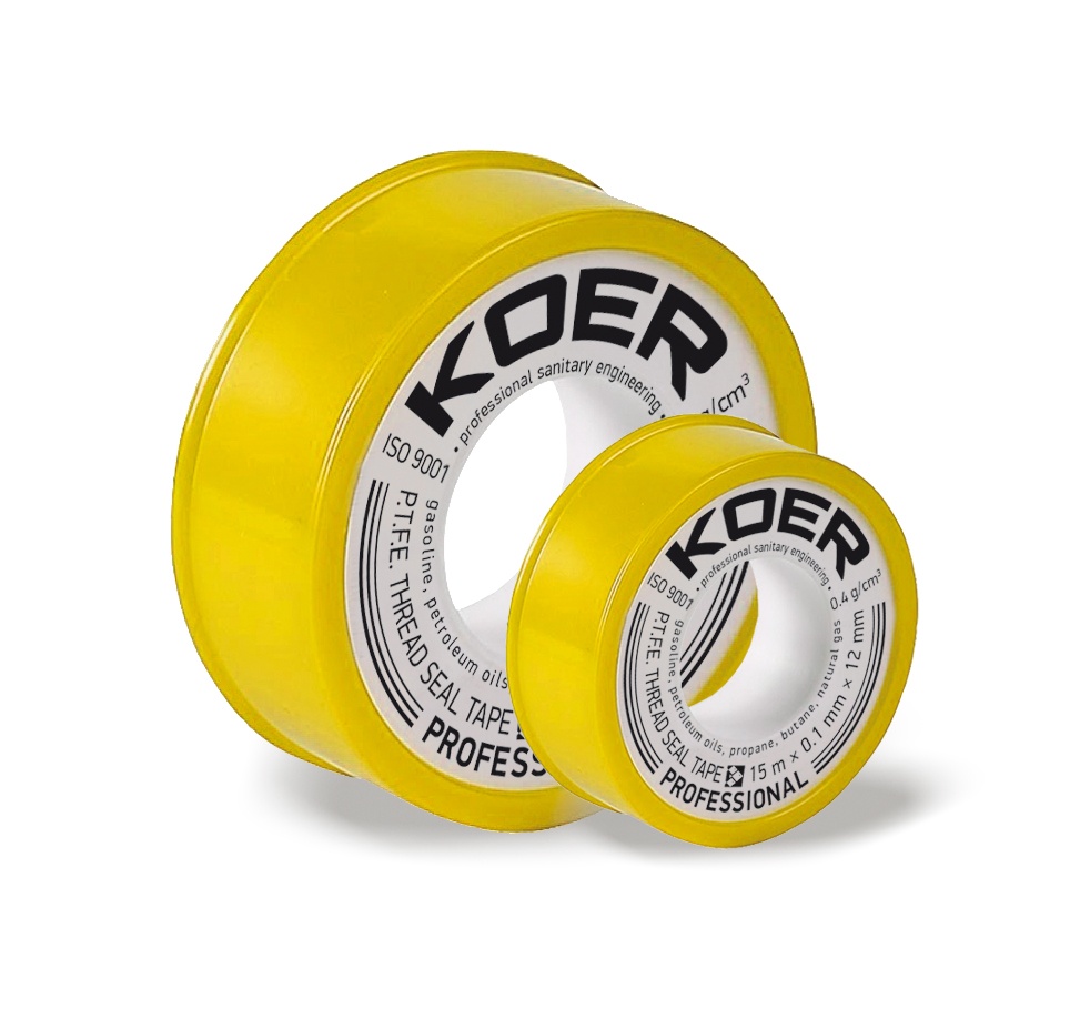 Фум стрічка для газу KOER ST-02 12x0.1 мм 15 м KR0120