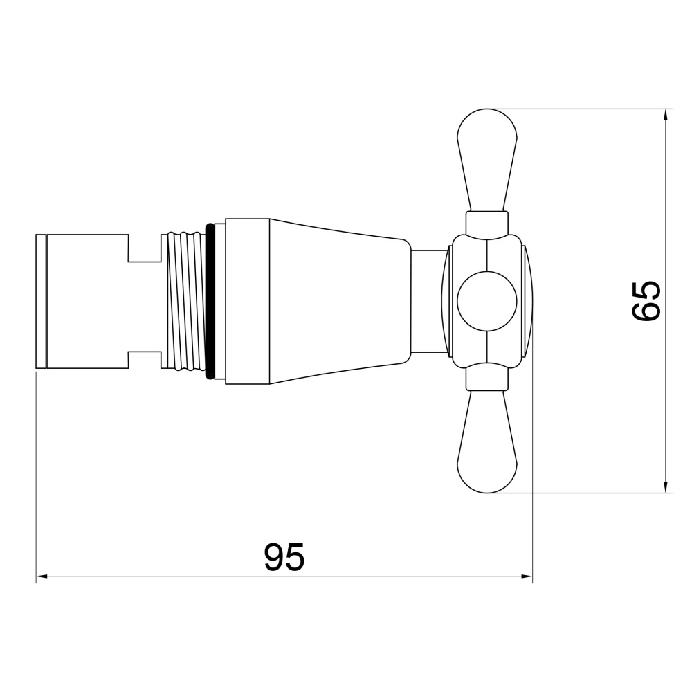 Вентиль для змішувача LIDZ Mayfair (ПАРА) с кран-буксой 1/2" латунний хром LIDZCRM1600000