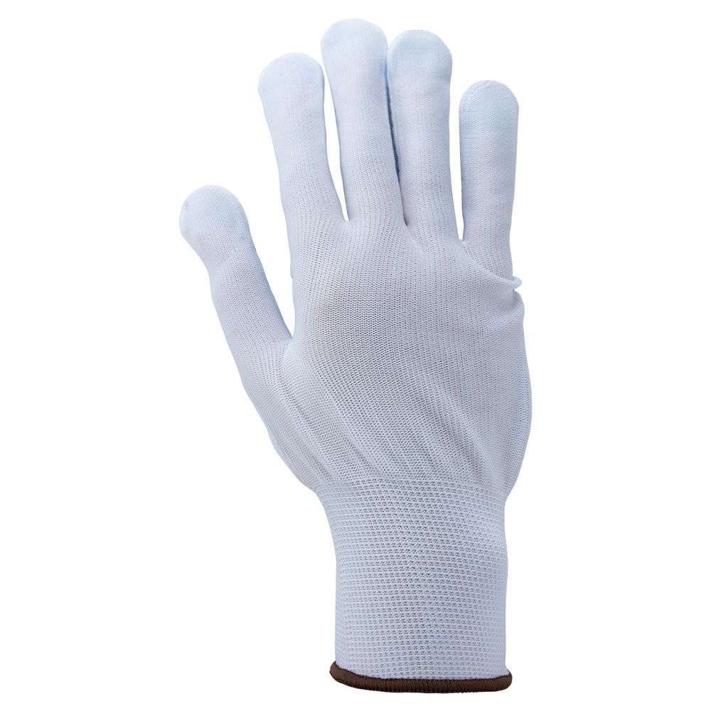 Перчатки трикотажные с точечным ПВХ покрытием р9 (белые, манжет) КРАТНО 12 парам SIGMA (9442421)