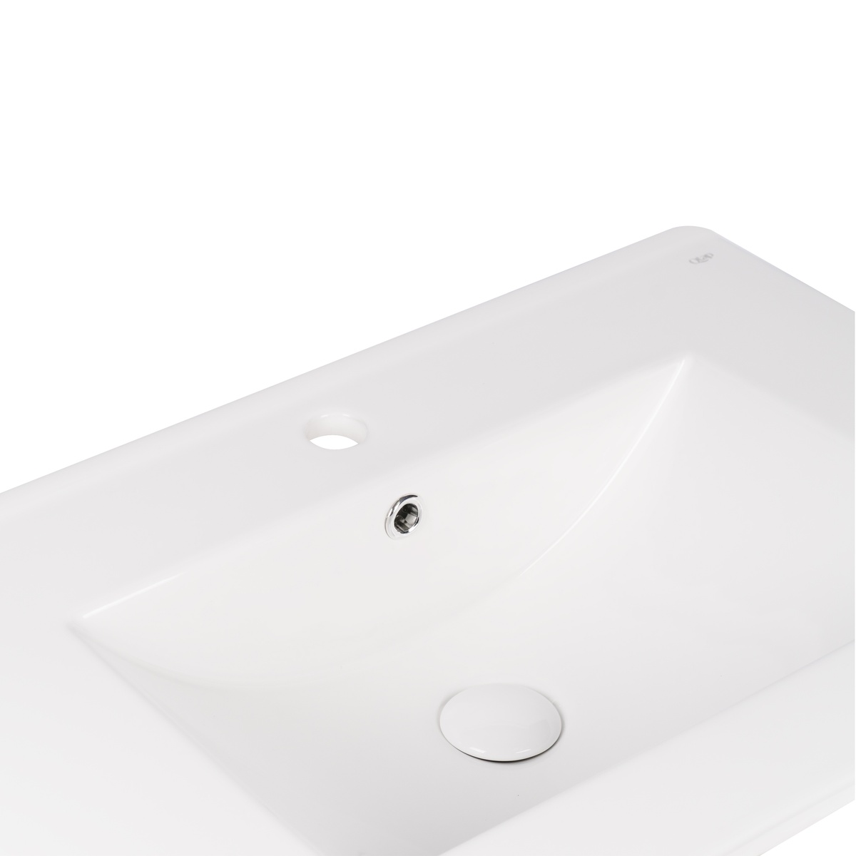 Раковина врізна у ванну на стільницю 715мм x 470мм Q-TAP Albatross білий прямокутна QT0111750670W