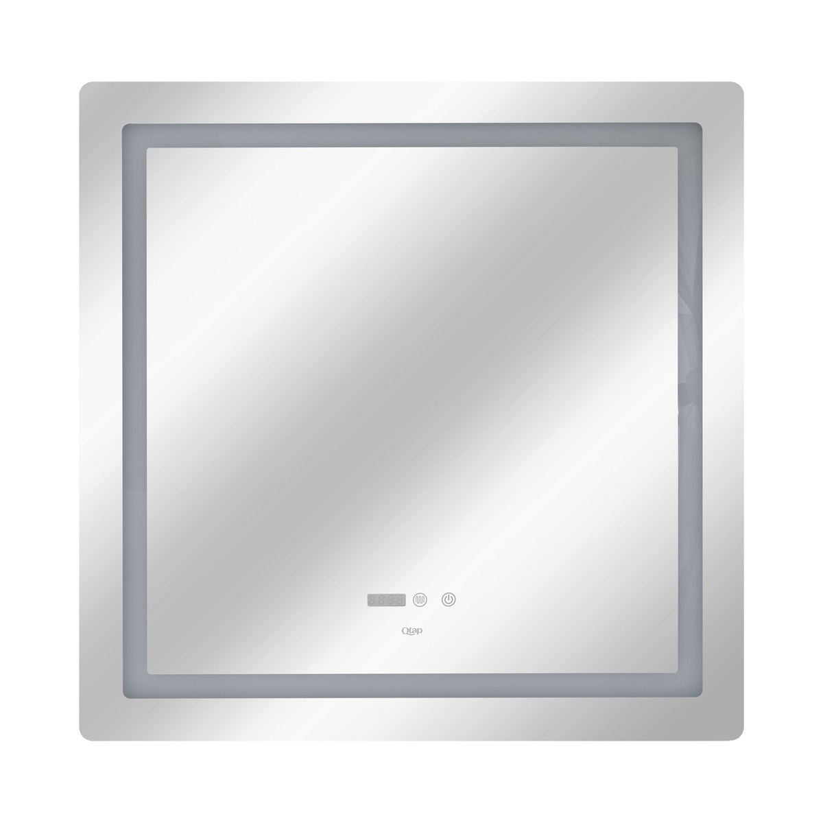 Зеркало в ванную Q-TAP Mideya 80x80см c подсветкой сенсорное включение антизапотевание квадратное QT2078NCF8080W