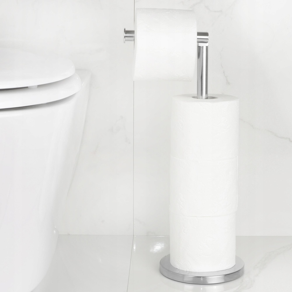 Держатель для туалетной бумаги YOKA округлый напольный из нержавеющей стали хром P.SP4