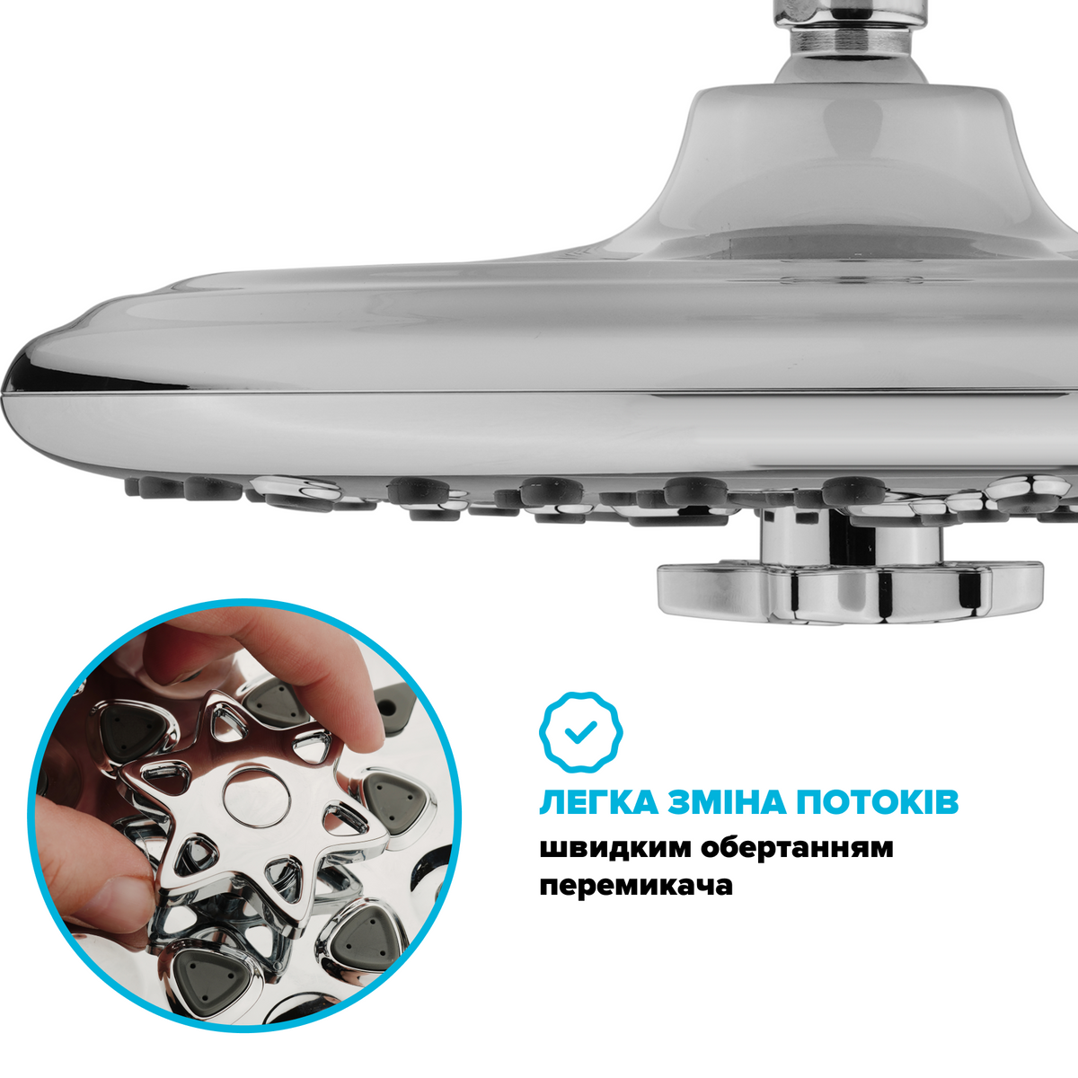 Лійка для верхнього душу DROP W-SPA8F-MULTI250 "Туман" + "Кисневий спрей" із 8 SPA потоками
