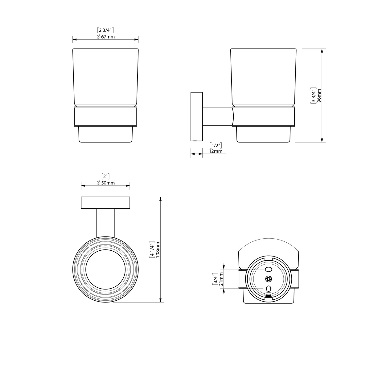 Набор аксессуаров для ванной SONIA ASTRAL KIT 183173 округлый металлический хром 000026847