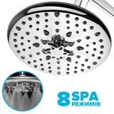 Лійка для верхнього душу DROP W-SPA8F-MULTI250 "Туман" + "Кисневий спрей" із 8 SPA потоками