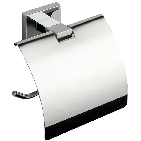 Тримач для туалетного паперу із кришкою MEXEN ARNO прямокутний металевий хром MEX-7020733-00