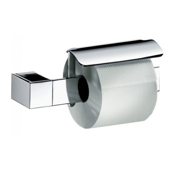 Держатель для туалетной бумаги с крышкой EMCO Liaison прямоугольный металлический хром 1700 001 03