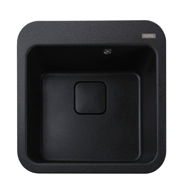 Мийка для кухні гранітна квадратна GLOBUS LUX BARBORA 510x510x190мм без сифону сіра 000009395