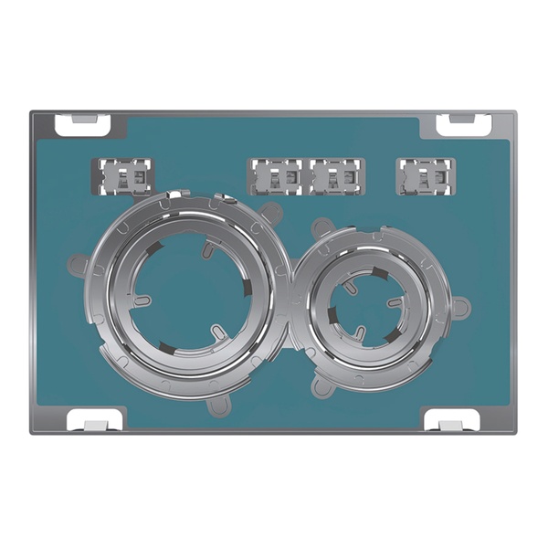 Кнопка слива для инсталляции GEBERIT Sigma21 металлическая двойная глянцевая хром 115.884.00.1
