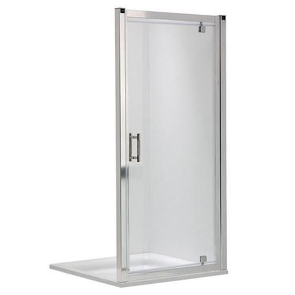 Дверь стеклянная для душевой ниши распашная KOLO GEO 6 80x190см матовое стекло 6мм профиль хром GDRP80205003