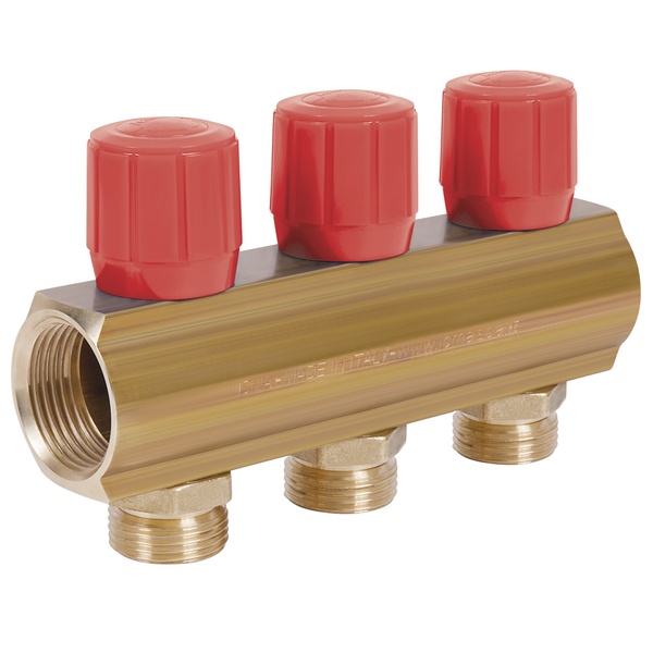 Колектор для водопроводу ICMA 3 контури 1"/3/4" 1105 (Red) 871105PH0511