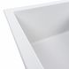 Мийка для кухні гранітна прямокутна PLATINUM 6550 LOTOS 650x500x200мм без сифону біла PLS-A40652 5 з 8