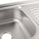 Мийка на кухню металева прямокутна накладна LIDZ 505мм x 800мм мікротекстура 0.8мм із сифоном LIDZ5080LDEC06 4 з 4