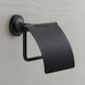 Тримач для туалетного паперу із кришкою DURAVIT Starck T округлий металевий чорний 0099404600 6 з 11
