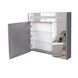 Шкафчик с зеркалом для ванны Q-TAP Robin 80x73x14.5см c подсветкой серый QT1377ZP8002G 7 из 9
