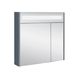 Шкафчик с зеркалом для ванны Q-TAP Robin 80x73x14.5см c подсветкой серый QT1377ZP8002G 3 из 9