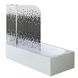 Шторка для ванної скляна BRAVO ENZA 120B Mosaic універсальна дві секції розпашна 140x120см з малюнком 6мм профіль хром 000023254 1 з 4