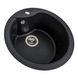 Мийка для кухні гранітна кругла PLATINUM 480 TURAS 480x480x220мм без сифону сіра PLS-A39261 3 з 7