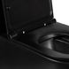 Унитаз-компакт напольный безободковый черный Q-TAP Robin сиденье микролифт выпуск в стену QT13222141ARMB 3 из 15