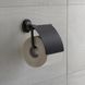 Тримач для туалетного паперу із кришкою DURAVIT Starck T округлий металевий чорний 0099404600 7 з 11