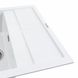 Мойка для кухни гранитная прямоугольная PLATINUM 6550 LOTOS 650x500x200мм без сифона белая PLS-A40652 4 из 8