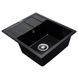 Мийка для кухні гранітна прямокутна PLATINUM 5851 ARIA 575x495x190мм без сифону чорна PLS-A33278 2 з 4