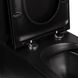 Унитаз-компакт напольный безободковый черный Q-TAP Robin сиденье микролифт выпуск в стену QT13222141ARMB 4 из 15