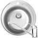 Мийка для кухні із нержавіючої сталі кругла DEANTE Twist 490x490x170мм матова 0.6мм із сифоном в комплекті ZHCA0813 1 з 2