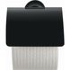Держатель для туалетной бумаги с крышкой DURAVIT Starck T округлый металлический черный 0099404600 3 из 11