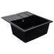 Мийка для кухні гранітна прямокутна PLATINUM 5851 ARIA 575x495x190мм без сифону чорна PLS-A33278 3 з 4