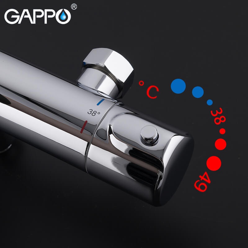 Cмеситель для ванны термостатный GAPPO G3290 хром силумин 1034043