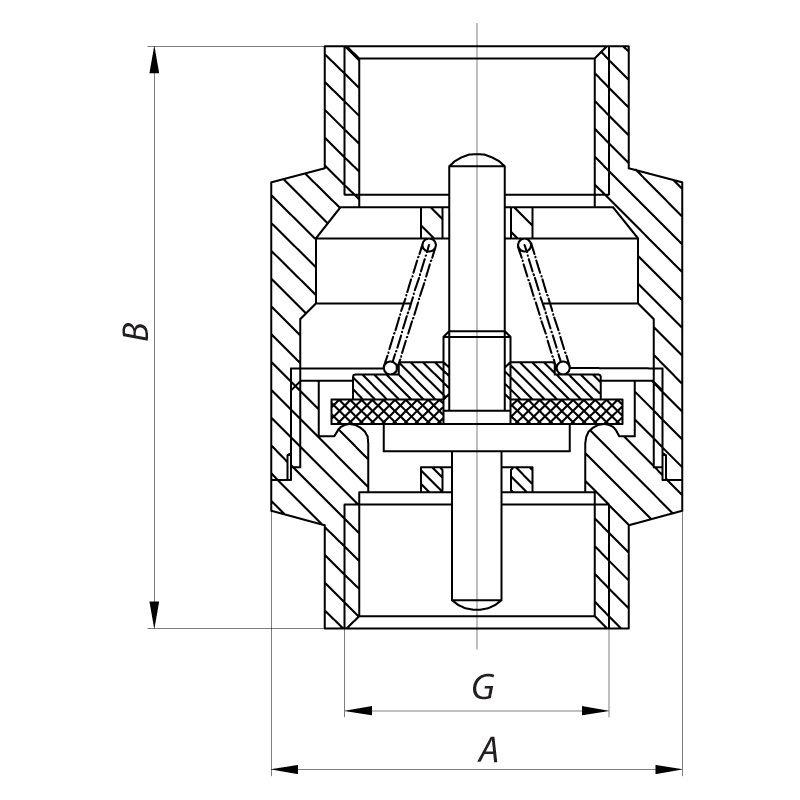 Кран шаровой бытовой KOER KR.51 угловой 1/2" нр-нр KR0008