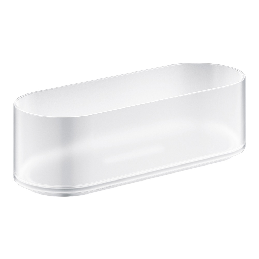 Полиця настінна скляна для ванної GROHE Selection біла пряма 41037000