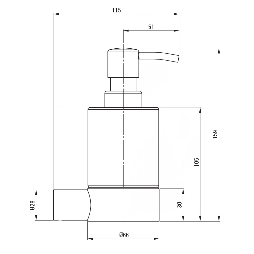 Дозатор для жидкого мыла DEANTE Round настенный на 200мл округлый стеклянный хром ADR_0421