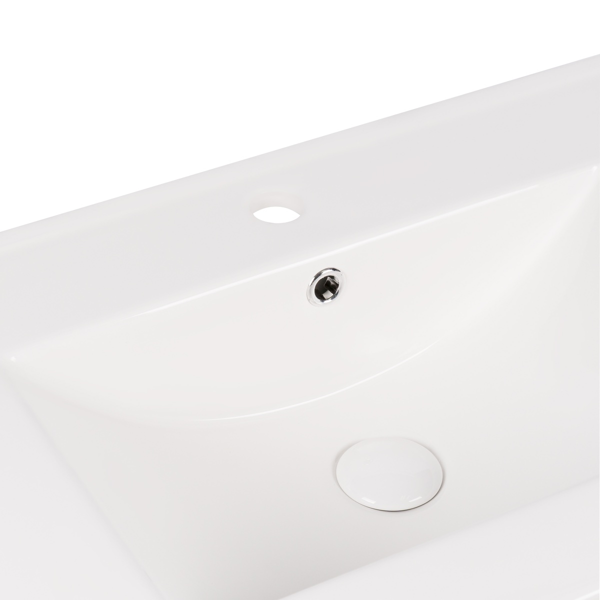 Умивальник врізний для ванної на стільницю 815мм x 465мм Q-TAP Albatross білий прямокутна QT0111750680W