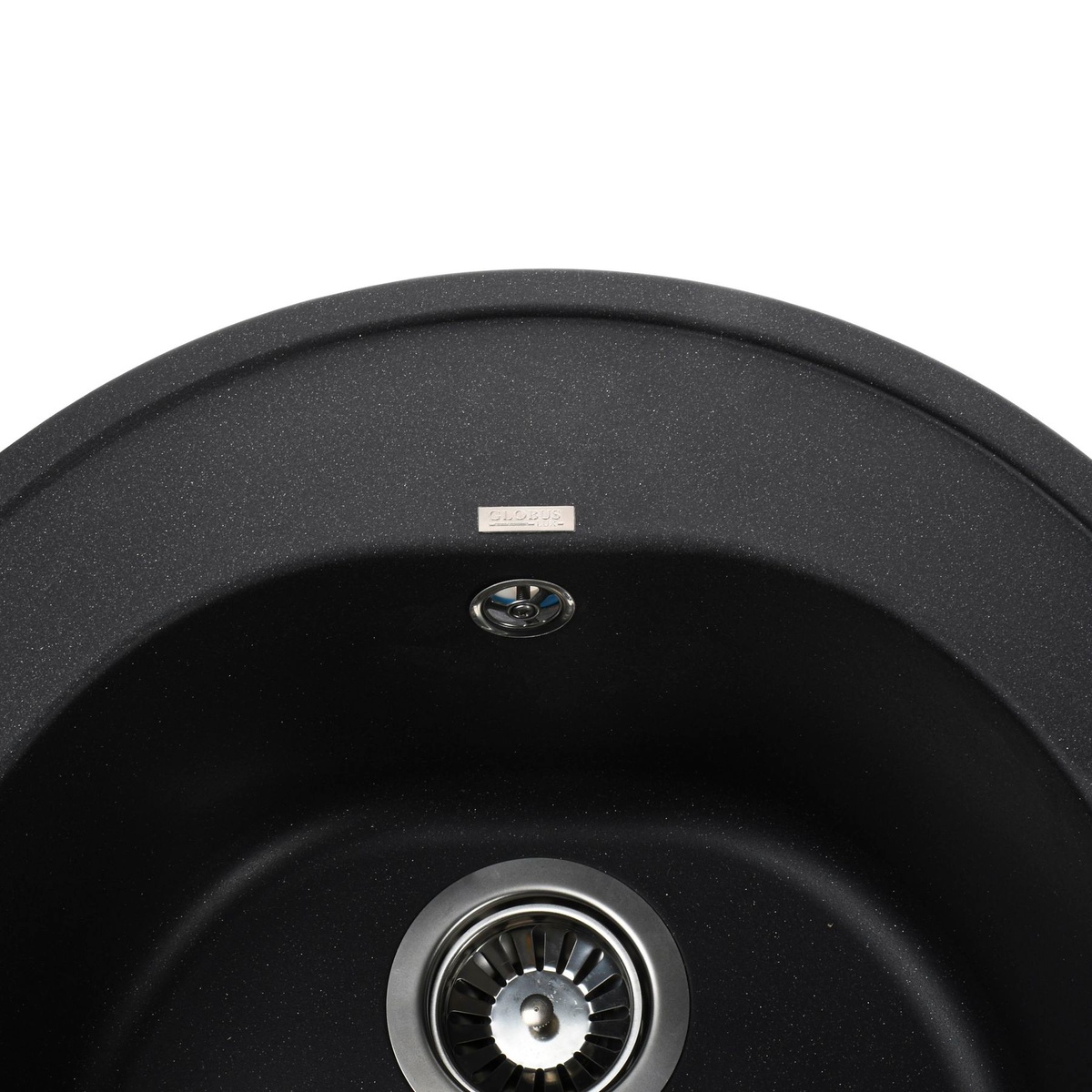 Мийка на кухню керамогранітна кругла GLOBUS LUX MARTIN 510мм x 510мм чорний без сифону 000021075