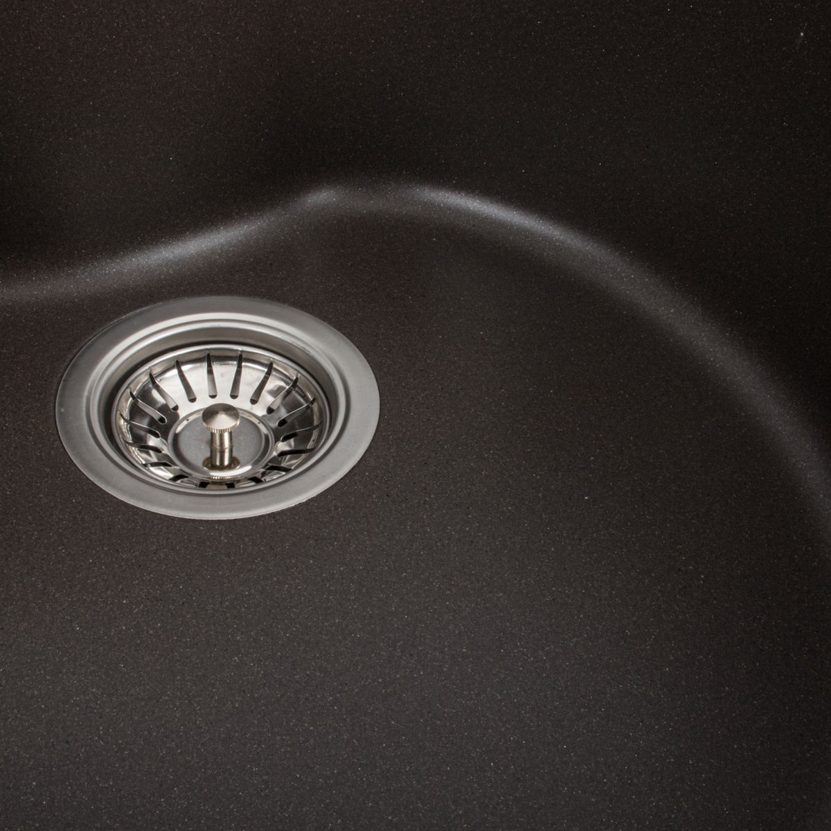 Мийка для кухні гранітна кругла PLATINUM 480 TURAS 480x480x220мм без сифону коричнева PLS-A39604
