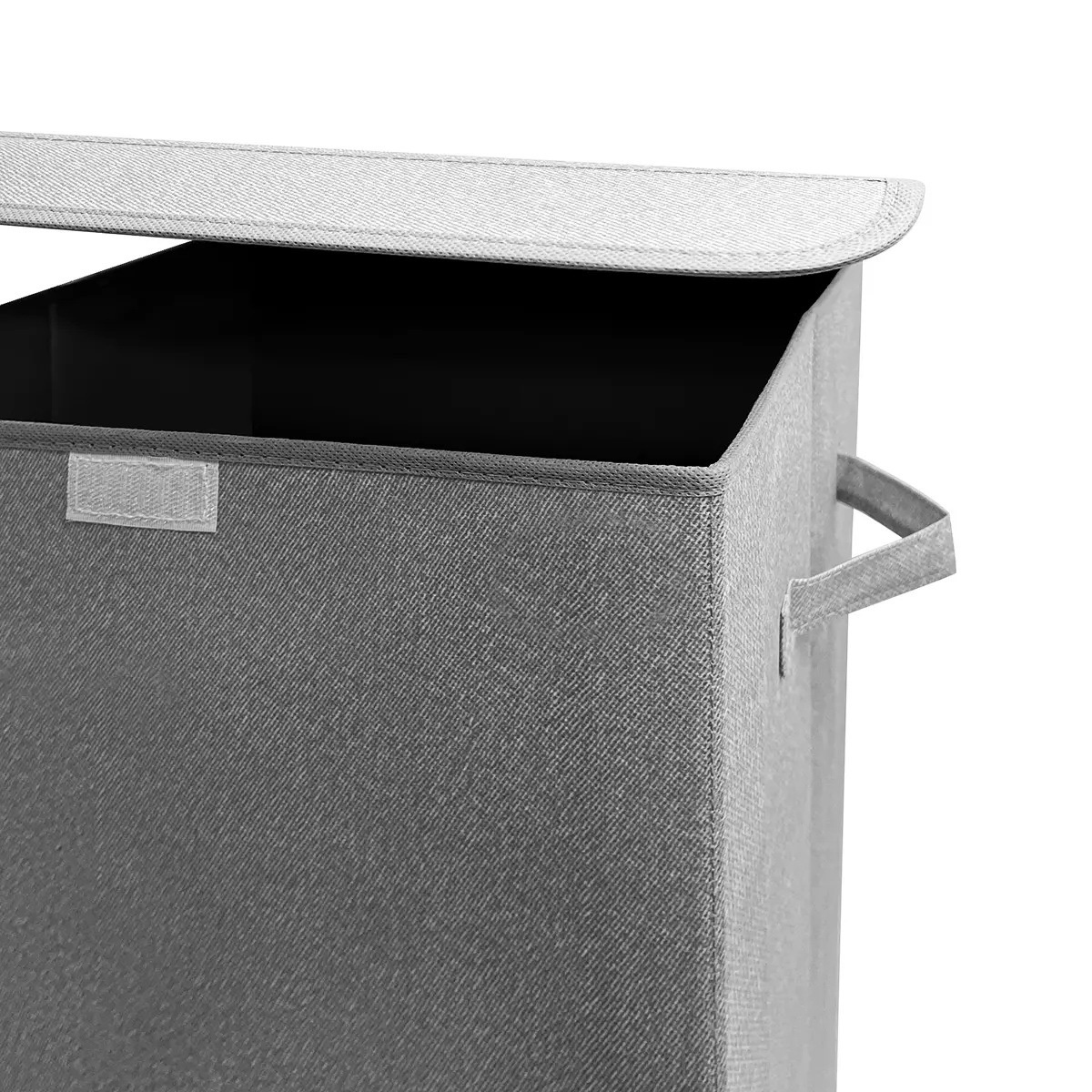 Ящик для хранения с крышкой MVM тканевый серый 580x340x340 TH-02 GRAY