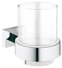 Стакан для зубних щіток GROHE Essentials Cube прямокутний скляний хром 40755001