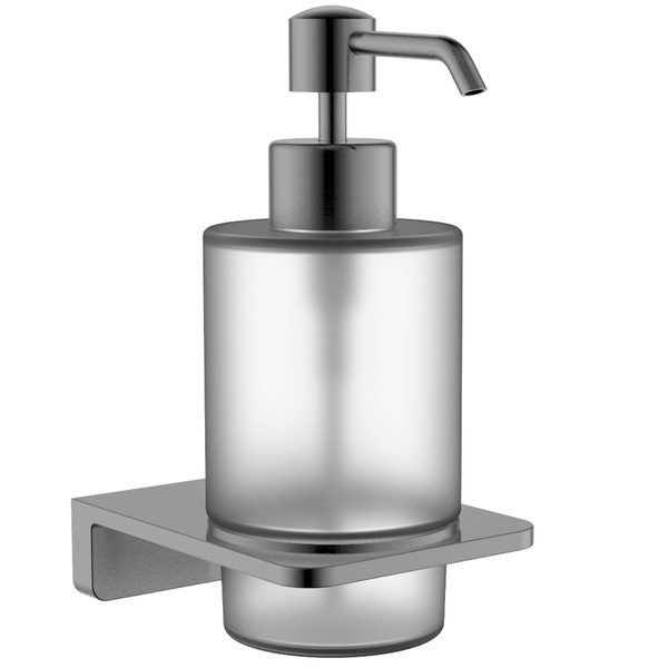 Дозатор для жидкого мыла DEVIT Do It настенный на 200мл прямоугольный стеклянный серый 4030150