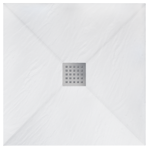 Піддон для душової кабіни REA ROCK REA-K5580 90x90x3.5см квадратний акриловий із сифоном білий