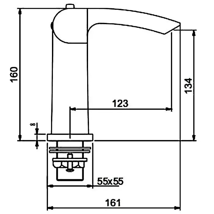 Змішувач для умивальника термостатичний GAPPO хром латунь G1007-40
