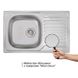 Кухонна мийка із нержавіючої сталі прямокутна Q-TAP 500мм x 780мм мікротекстура 0.8мм із сифоном QT7850MICDEC08 3 з 7